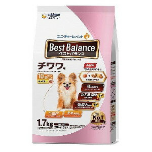 ユニ・チャーム ベストバランス チワワ用 10歳以上用 ふっくら 　1.7kg 　4個セット　4520699679968　※メーカー都合によりパッケージ、デザインが変更となる場合がございます【今ならシルコットウェットプレゼント】
