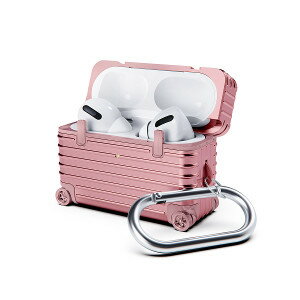 【ショップレヴュー実績4.8超え】miak キャリーケース for AirPods Pro (第2世代/第1世代) ピンク