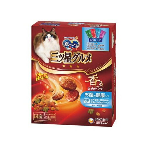 Rakuten - 【MIZUNO靴下1足プレゼント】14個セット　ユニ・チャーム　銀のスプーン 三ツ星グルメ 香るお魚仕立て お腹ケア お魚レシピ 4種のアソート(20g×10袋入)　4520699506219