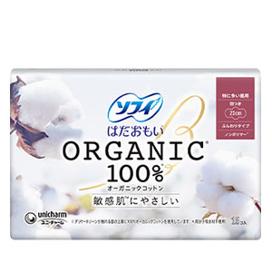 【エントリーでポイント10倍　8月1日9:59まで】ユニ・チャーム ソフィ はだおもい オーガニックコットン 特に多い昼用 羽つき 23cm 15個入 at-tsuhan-10047100 アット通販 サンプル画像2