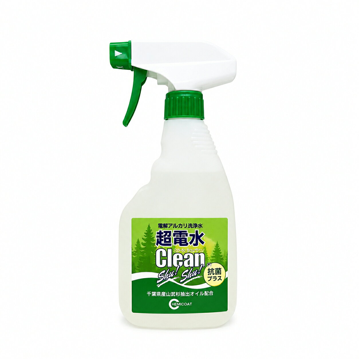 商品名 超電水クリーンシュシュ抗菌プラス　500ml 商品説明 「超電水クリーンシュ！シュ！」の洗浄力・除菌力・安全性はそのままに、 天然由来のスギ精油と檜精油を配合した新しいマルチクリーナーです。 界面活性剤なし、アルコールなし。二度拭きしなくてOK。森林由来の爽やかな香りです。 成分 純水、檜精油、杉精油 内容量 500ml 販売元 ケミコート JAN 4522994009051 生産国 日本　