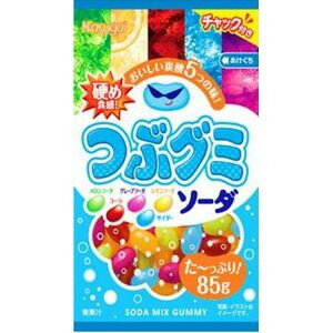 【送料込】 春日井製菓 つぶグミ ソーダ 85g ×6個セット 5種のソーダ味 コーラ、サイダー、レ ...