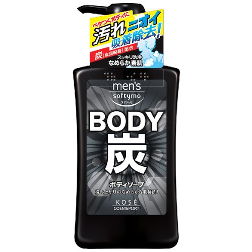 【送料込・まとめ買い×12個セット】 コーセーコスメポート メンズソフティモ ボディソープ 炭 550ml