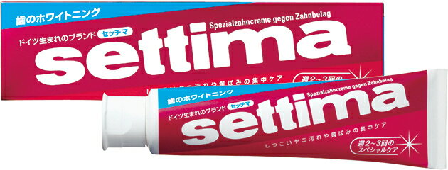 【商品説明】爽やかな笑顔は白い歯から生まれます。セッチマは、「歯を白くしたい」と言うご要望に応える[スペシャルケアはみがき]です。強い清掃力で虫歯のもととなる歯垢や落ちにくいヤニ・黄ばみ（食べ物による色素汚れ）を効果的に落とします。ミントフレーバーでお口を爽快にし、気になるタバコのヤニ臭さなども防ぎます 。商品サイズ：178×46×33発売元、製造元、輸入元又は販売元：メチルパラベン"区分：医薬部外品JANコード：4901616006621原産国：日本広告文責：アットライフ株式会社TEL 050-3196-1510※商品パッケージは変更の場合あり。メーカー欠品または完売の際、キャンセルをお願いすることがあります。ご了承ください。
