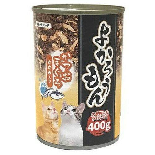 【送料込・まとめ買い×24個セット】ペッツバリュー よかろうもん かつおまぐろ ささみ入り 400g キャットフード 1個