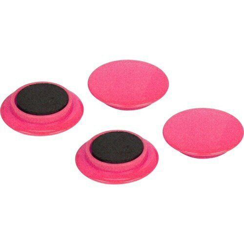 【送料込】藤原産業 E-Value カラーマグネット 大 直径40mm レッド EMT-04RE(4コ入) 1個