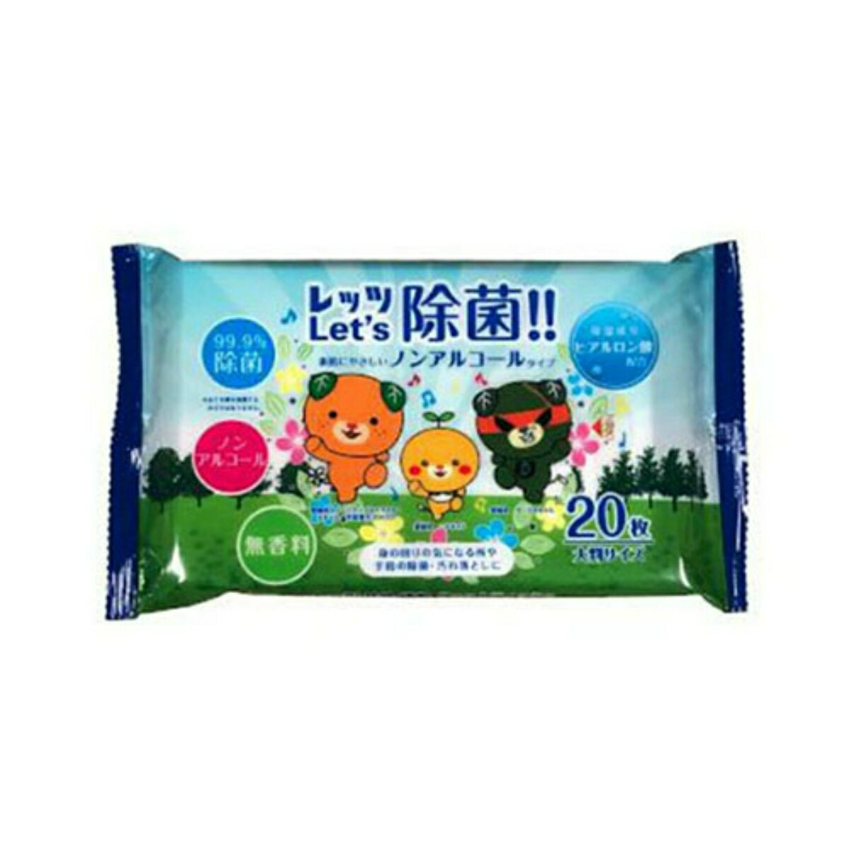 【送料込・まとめ買い×30個セット】ペーパーテック Let's 除菌 ノンアルコール ウェットティッシュ 20枚入