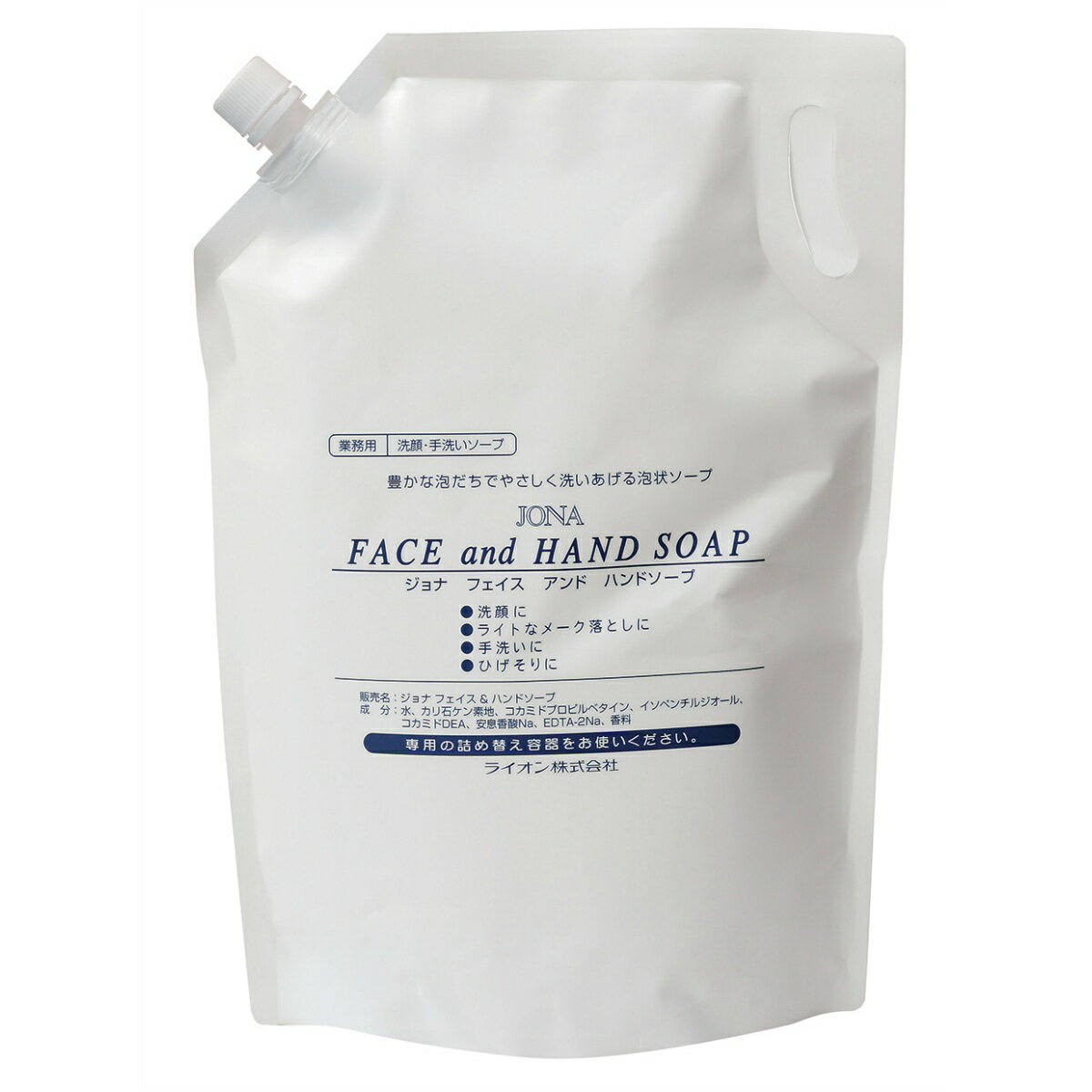 【送料込】ライオン ジョナ フェイス＆ハンドソープ 3L つめかえ用 1個