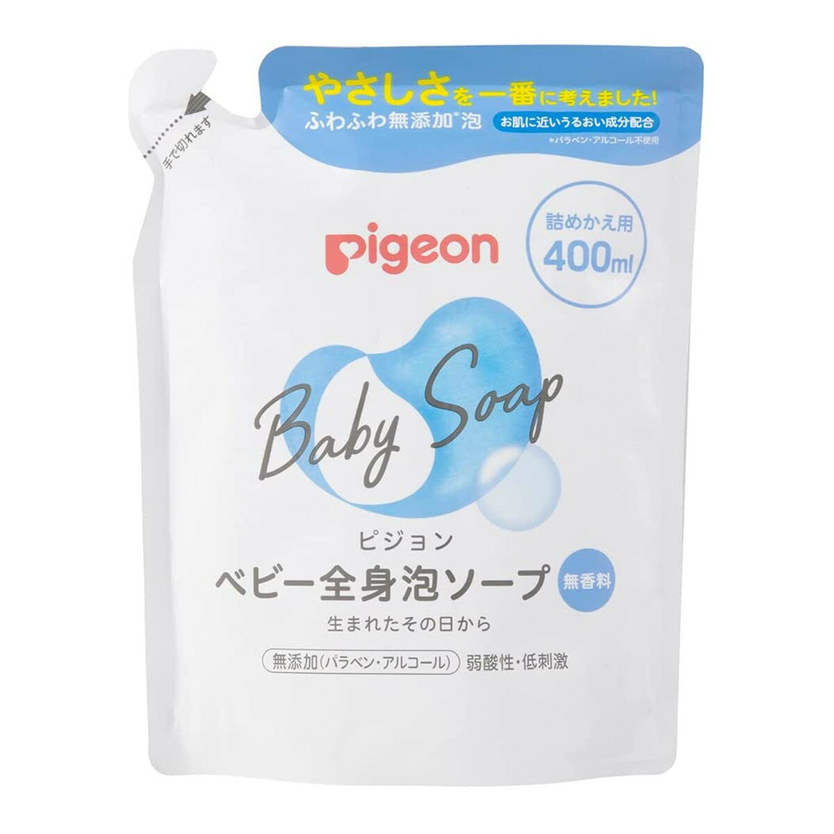 【送料込】ピジョン ベビー全身泡ソープ 詰めかえ用 400ml 1個