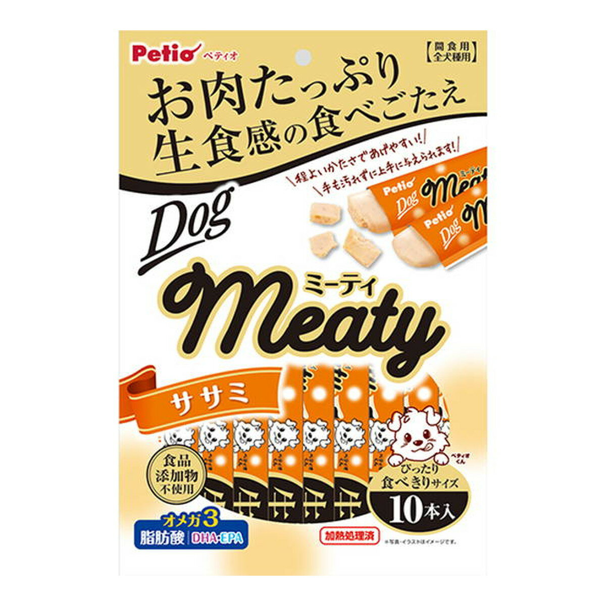 【送料込】ペティオ Meaty ミーティ ササミ 10本入 犬用 1個