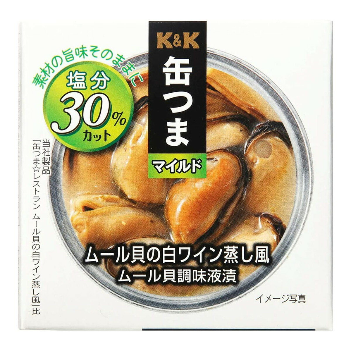 【送料込】 国分 K&K 缶つま マイルド ムール貝の白ワイン蒸し風 F3号缶 75g 1個