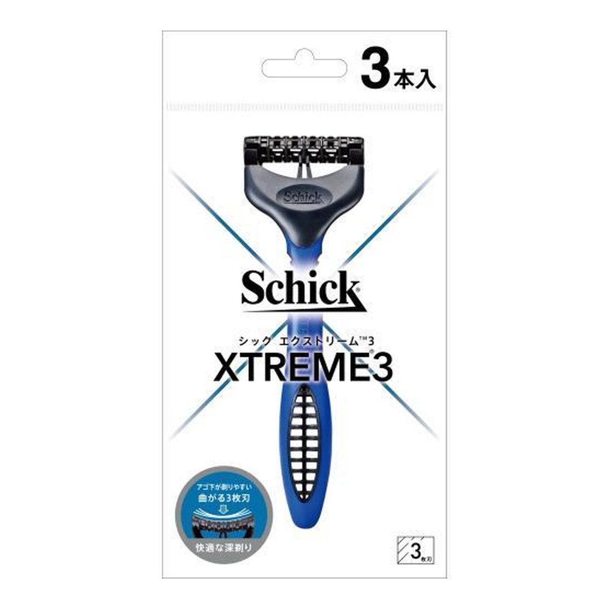 【送料込】シック・ジャパン schick シック エクストリーム3 カミソリ 3本入 1個