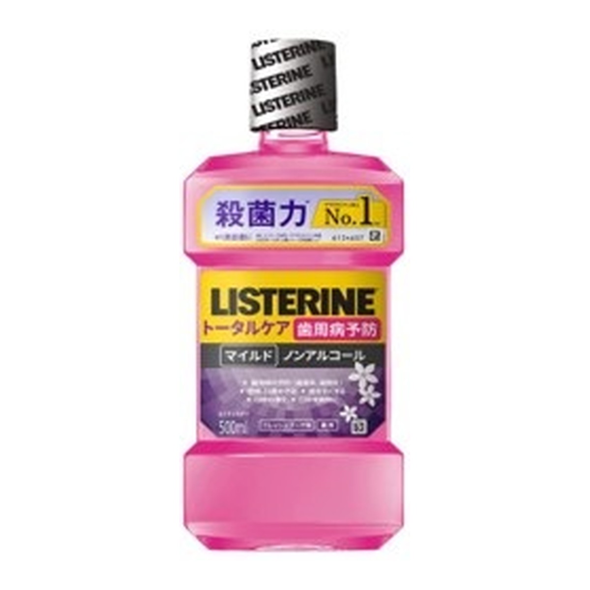 商品名：JNTLコンシューマーヘルス 薬用 リステリン トータルケア 歯周病予防 マイルド ノンアルコール 500mL 液体歯磨き内容量：500mlJANコード：4901730220286発売元、製造元、輸入元又は販売元：JNTLコンシューマーヘルス原産国：タイ区分：医薬部外品商品番号：101-4901730220286商品説明【高機能オールインワン】　【液体歯磨き】　【医薬部外品】・殺菌成分に加え抗炎症成分（GK2）配合で歯周病予防※。・歯周病予防から、口臭、ネバつき、虫歯、着色汚れ、口内の不快感まであらゆるお口のトラブルをケア。健康なお口に。・口当たりの良いマイルドなノンアルコール処方。・辛さ・刺激が苦手な方も毎日使いたくなるような使用感。・フレッシュブーケ味※歯周病とは、歯肉炎と歯周炎の総称です。広告文責：アットライフ株式会社TEL 050-3196-1510 ※商品パッケージは変更の場合あり。メーカー欠品または完売の際、キャンセルをお願いすることがあります。ご了承ください。