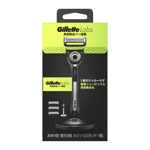 【送料込・まとめ買い×24個セット】P&G ジレットラボ 角質除去バー搭載 (本体1個+替刃3個+カミソリスタンド1個) メンズ剃刀 【送料込・まとめ買い×24個セット】P&G ジレットラボ 角質除去バー搭載 (本体1個+替刃3個+カミソリスタンド1個) メンズ剃刀