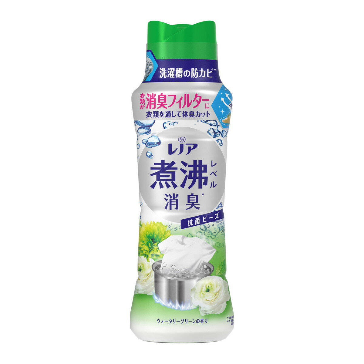 【送料込】P&G レノア 煮沸レベル消臭 抗菌ビーズ ウォータリーグリーンの香り 本体 420ml 1個