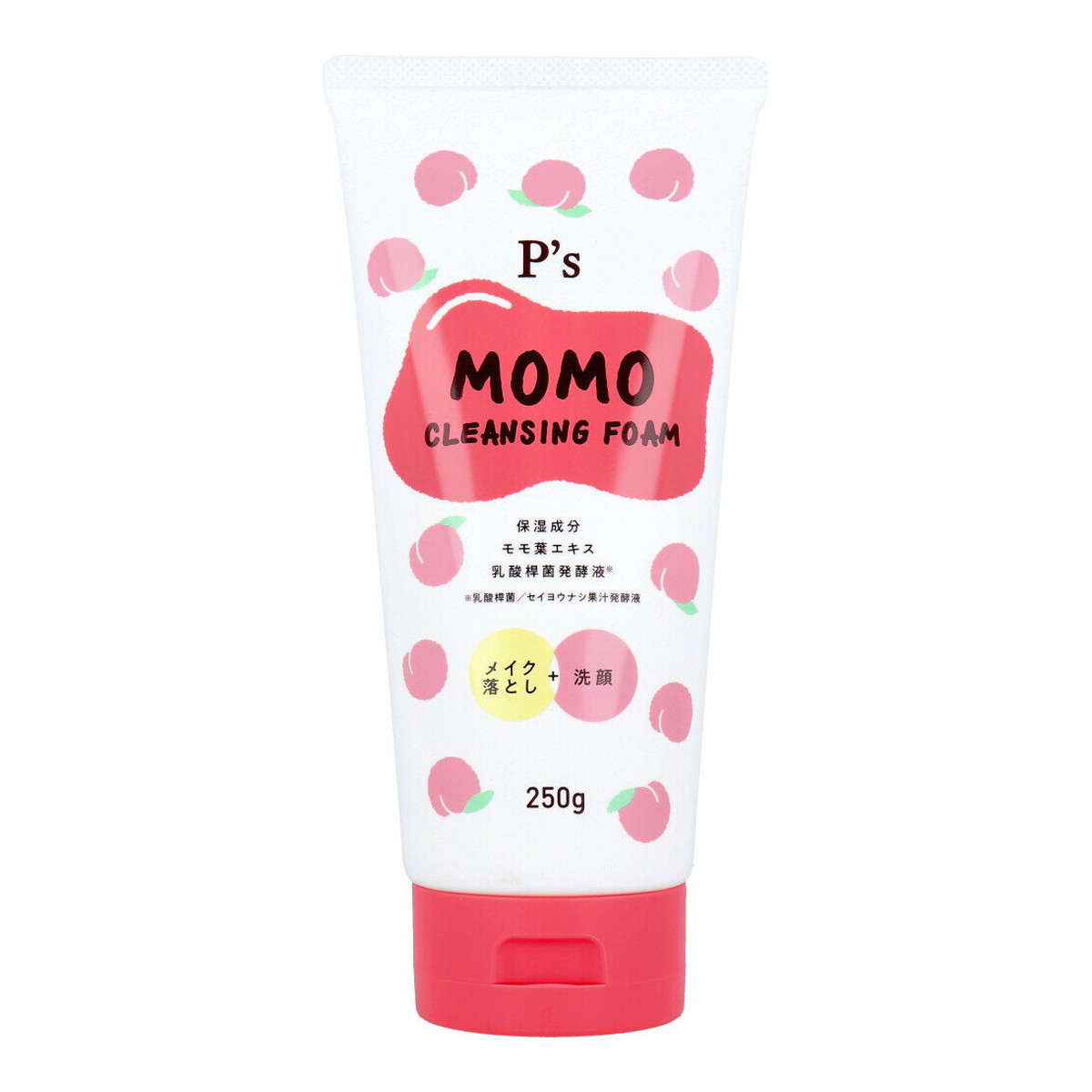 商品名：コスメステーシヨン P’s モモ Wクレンジングフォーム 250g ダブルクレンジング洗顔フォーム内容量：250gJANコード：4582400831225発売元、製造元、輸入元又は販売元：コスメステーシヨン原産国：日本区分：化粧品商品番号：101-4582400831225商品説明大容量のジャンボチューブシリーズからwクレンジング洗顔フォームが新発売！きめ細かな泡が、メイクや毛穴の汚れをスッキリと洗い落とします。保湿成分をたっぷり配合！フレッシュなモモの香り♪広告文責：アットライフ株式会社TEL 050-3196-1510 ※商品パッケージは変更の場合あり。メーカー欠品または完売の際、キャンセルをお願いすることがあります。ご了承ください。