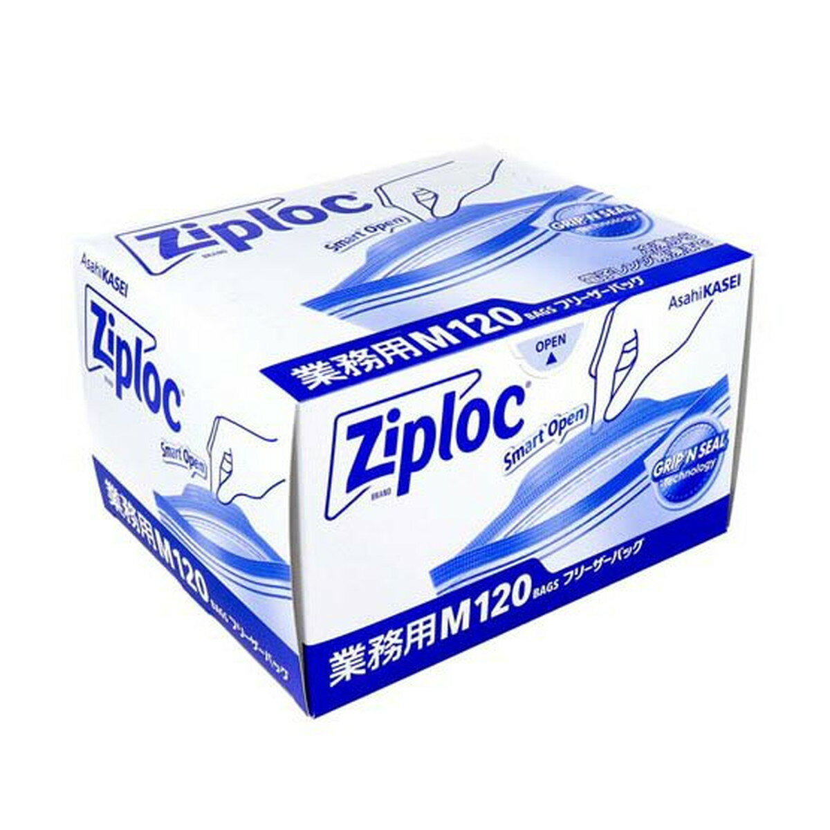 【送料込】旭化成 業務用 ジップロック フリーザーバッグ M 120枚入 1個