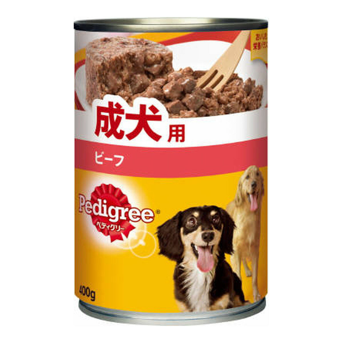 【送料込・まとめ買い×24個セット】マースジャパン ペディグリー P1 成犬用 ビーフ缶 400g 犬用フード