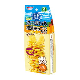 【送料込】 ペティオ 素材そのまま さつまいも パリッと 極薄チップスタイプ 85g ドッグフード 1個