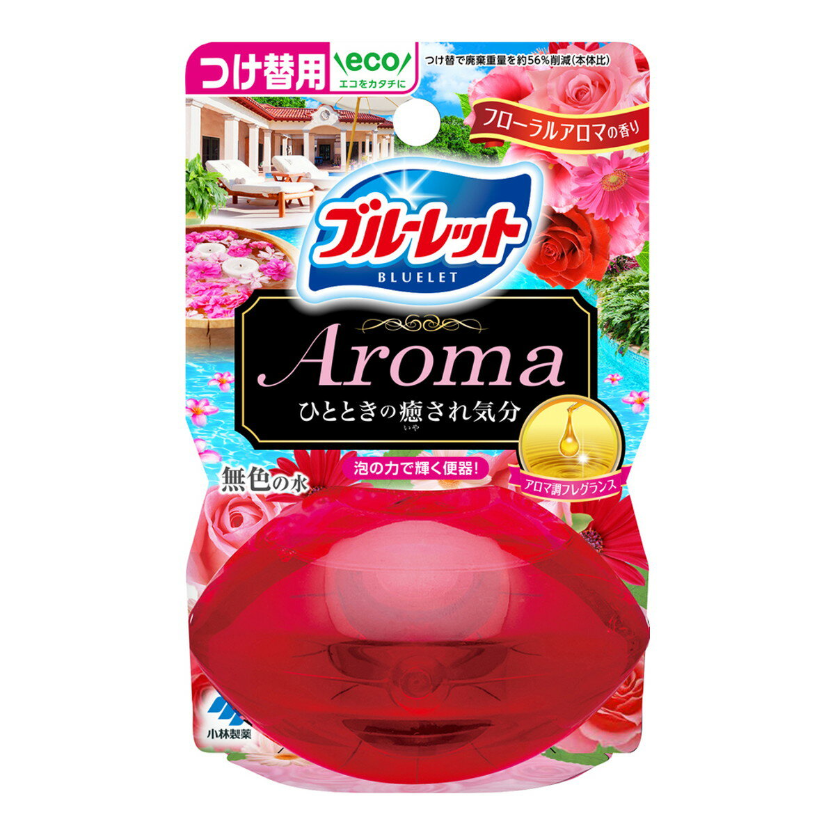 【送料込・まとめ買い×48個セット】小林製薬 液体ブルーレット おくだけ アロマ つけ替用 フローラルアロマの香り 70ml