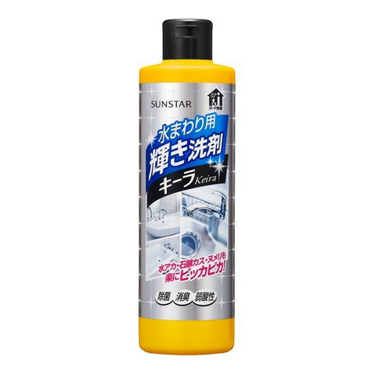 【送料込・まとめ買い×12個セット】サンスター 水まわり用輝き洗剤 キーラ 500ml 水アカ 石鹸カス 皮脂 ヌメリ マルチクリーナー
