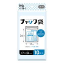 【送料込・まとめ買い×150個セット】ハウスホールドジャパン CH-1 吊下 チャック袋 透明 10枚 170×240×0.04