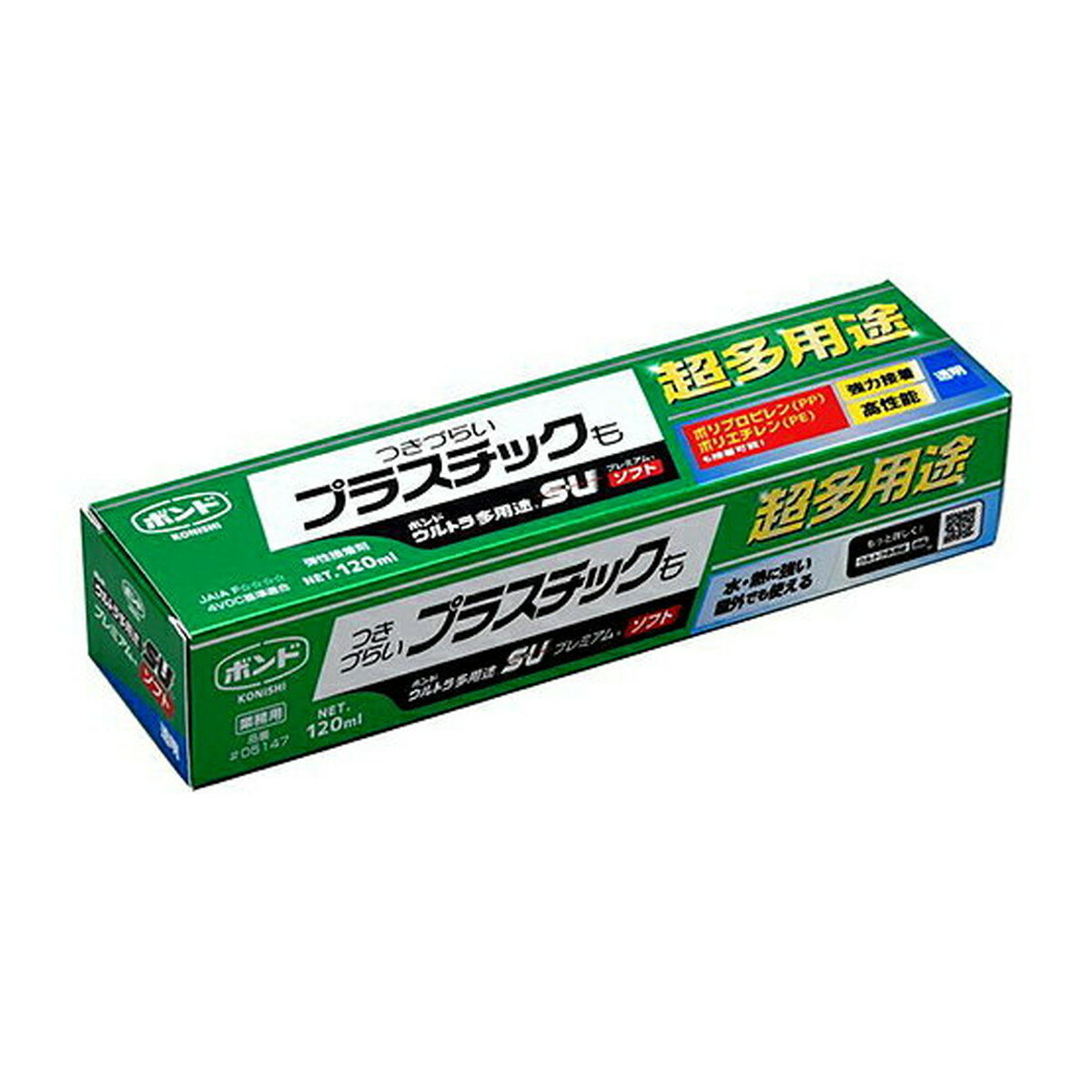 【送料込】コニシ ボンド ウルトラ多用途SUプレミアム ソフト 透明 120mL 1個