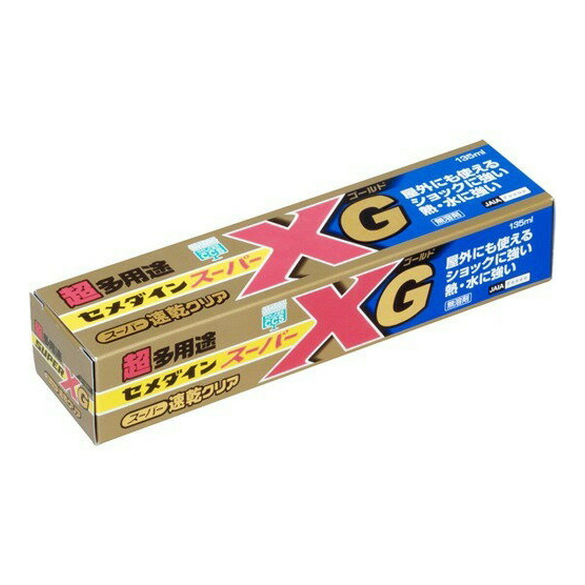 【×4個 配送おまかせ】セメダイン スーパーXゴールド クリア 135mL 箱 (速硬化)AX-015(一般用)