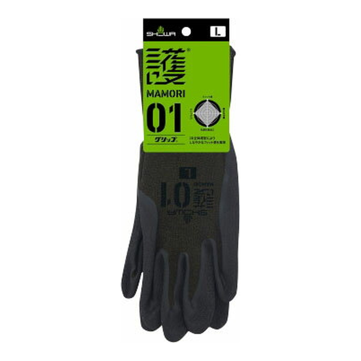 【×6個 配送おまかせ】ショーワグローブ 護 MAMORI 01 グリップ Lサイズ