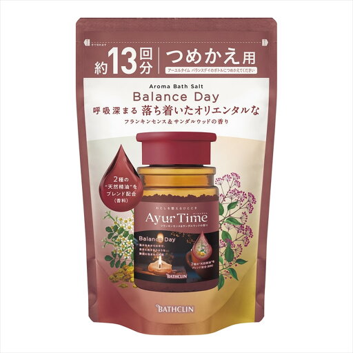 【送料込】バスクリン アーユルタイム バランスデイ つめかえ用 520g バスソルト 入浴剤 浴用化粧料 1個 【送料込】バスクリン アーユルタイム バランスデイ つめかえ用 520g バスソルト 入浴剤 浴用化粧料 1個