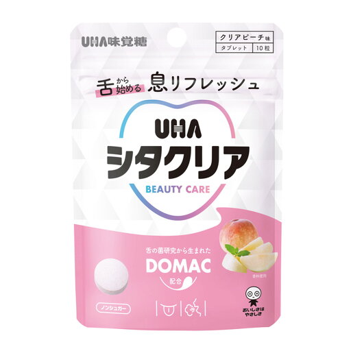 【×2個 配送おまかせ】UHA味覚糖 舌から始める 息リフレッシュ UHA シタクリア タブレット クリアピーチ味 10粒 【×2個 配送おまかせ】UHA味覚糖 舌から始める 息リフレッシュ UHA シタクリア タブレット クリアピーチ味 10粒
