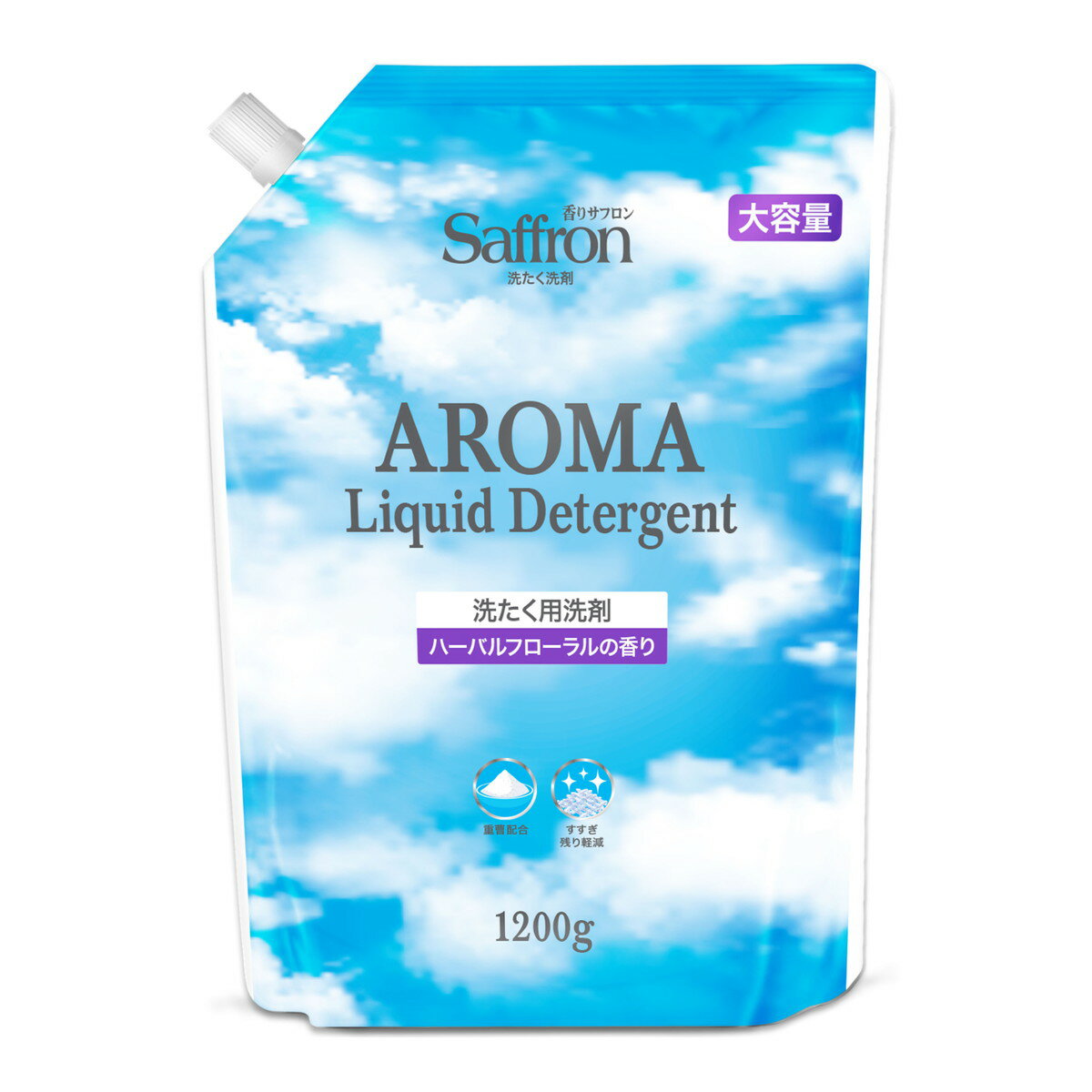【送料込】トイレタリージャパン 香りサフロン アロマリキッド 洗濯用洗剤 ハーバルフローラルの香り ..
