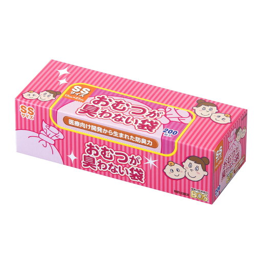 【送料込】クリロン化成 おむつが臭わない袋 BOS ベビー用 SS 200枚入 ピンク 1個 【送料込】クリロン化成 おむつが臭わない袋 BOS ベビー用 SS 200枚入 ピンク 1個