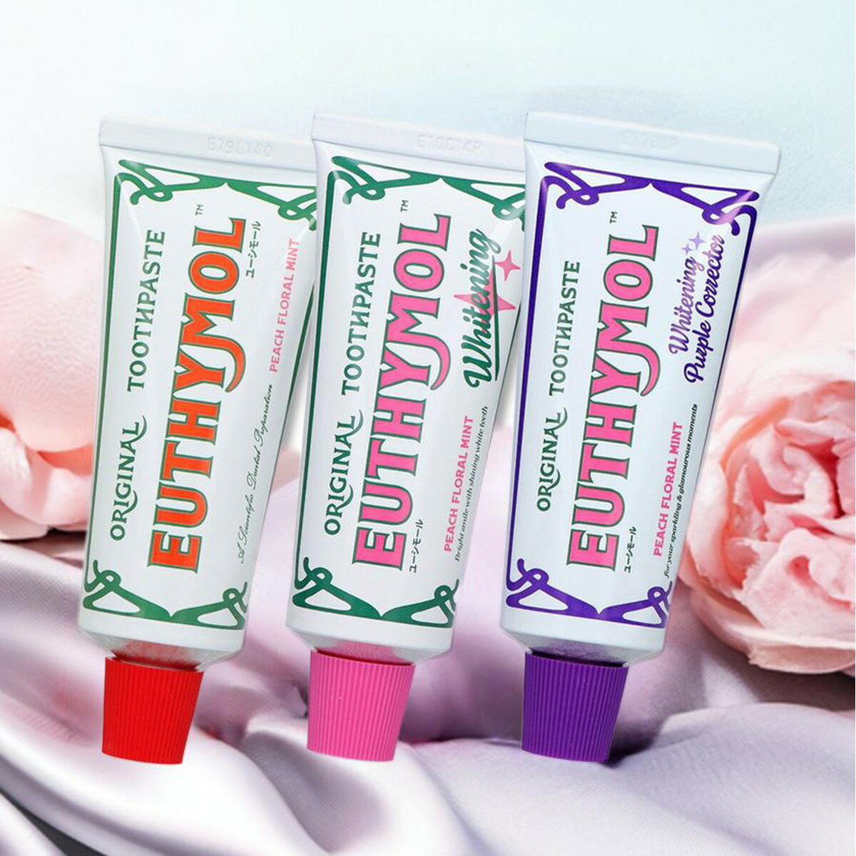 【配送おまかせ】【大人気!歯磨き粉3種セット】ユーシモール ピーチフローラル + ホワイトピンク + ホ..