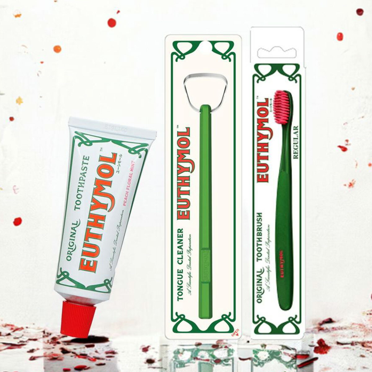 【配送おまかせ】【トータルケアのお供に!】ユーシモール ピーチ 歯磨き粉 本体 106g + 舌クリーナー 1..