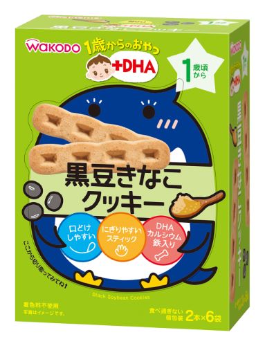 【送料込】和光堂 1歳からのおやつ+DHA 黒豆きなこクッキー 1個 【送料込】和光堂 1歳からのおやつ+DHA 黒豆きなこクッキー 1個