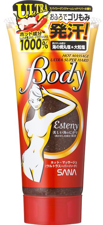 【送料込・まとめ買い×3個セット】常盤薬品工業 サナ エステニー ホット・マッサージュ ウルトラスーパーハード 240g ホットなスパイシージンジャーとレッドペ...