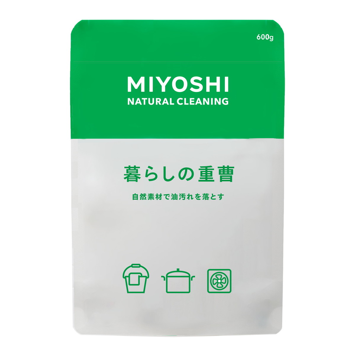 【送料込】ミヨシ石鹸 ミヨシ暮らしの洗浄剤 暮らしの重曹 600g 1個