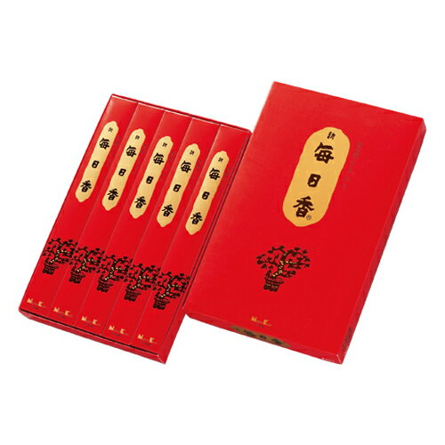 商品詳細華やかで潤いのある個性豊かな香りのお線香「新毎日香」の長寸大把5入です。SPEC商品サイズ：高さ277mm×幅177mm×奥行30mm箱含む重量：約748g内容量：約90g×5燃焼時間：約60分(立てた場合)セット内容(成分)：　タ...