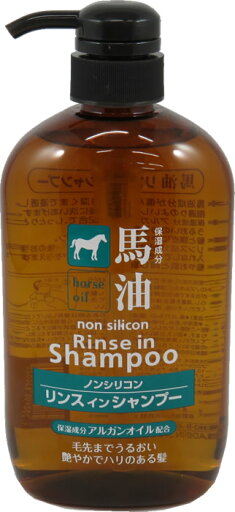【送料込・まとめ買い×16個セット】 馬油リンスインシャンプー 600ml 【送料込・まとめ買い×16個セット】 馬油リンスインシャンプー 600ml