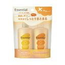 【送料込・まとめ買い×24個セット】花王 エッセンシャル しっとりツヤ髪 シャンプー 45ml + コンディショナー 45ml ミニセット