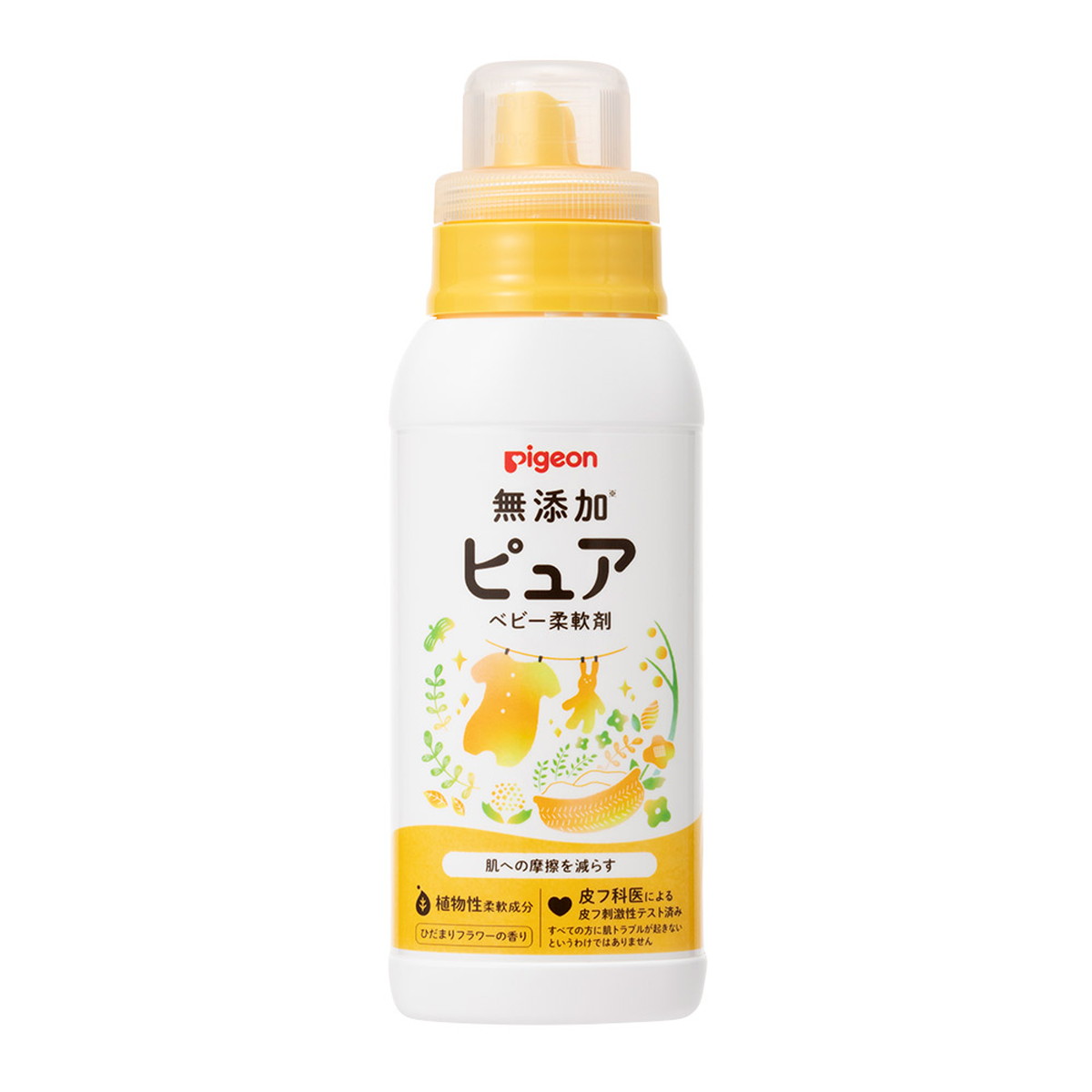 商品名：無添加ピュア ベビー柔軟剤600mlボトル内容量：1個ブランド：ピジョン原産国：日本ふわふわで気持ちよさが長続き、やさしく香るベビー用柔軟剤。天然植物由来の柔軟成分使用。水通しから安心して使えます。静電気防止効果でほこりや花粉などの付着を防ぎます。汗などのいやなニオイを防ぎ、防臭効果が持続します。やわらか仕上げで汗や水の吸収を妨げません。無着色。ひだまりフラワーの香り。JANコード：4902508121088広告文責：アットライフ株式会社TEL 050-3196-1510※商品パッケージは変更の場合あり。メーカー欠品または完売の際、キャンセルをお願いすることがあります。ご了承ください。
