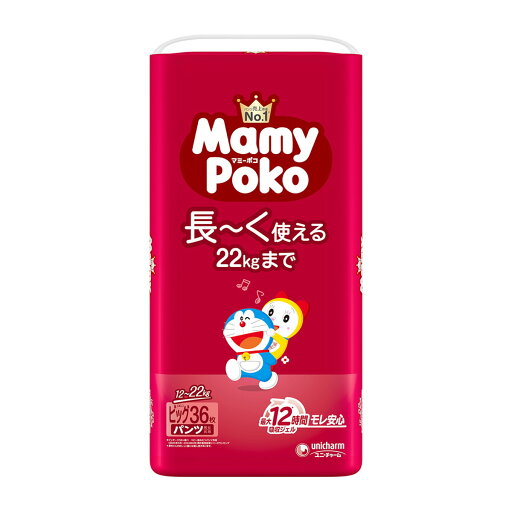 【送料込・まとめ買い×4個セット】ユニ・チャーム マミーポコパンツ ビッグ ドラえもん 36枚入 こども用紙おむつ 【送料込・まとめ買い×4個セット】ユニ・チャーム マミーポコパンツ ビッグ ドラえもん 36枚入 こども用紙おむつ