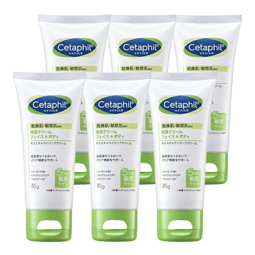 【送料込・まとめ買い×6個セット】セタフィル Cetaphil モイスチャライジングクリーム 85g フェイス&ボディ用保湿クリーム 【送料込・まとめ買い×6個セット】セタフィル Cetaphil モイスチャライジングクリーム 85g フェイス&ボディ用保湿クリーム