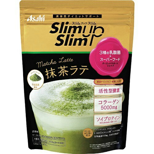 【送料込】 アサヒグループ食品 スリムアップスリム 酵素+スーパーフードシェイク 抹茶ラテ 315g 1個