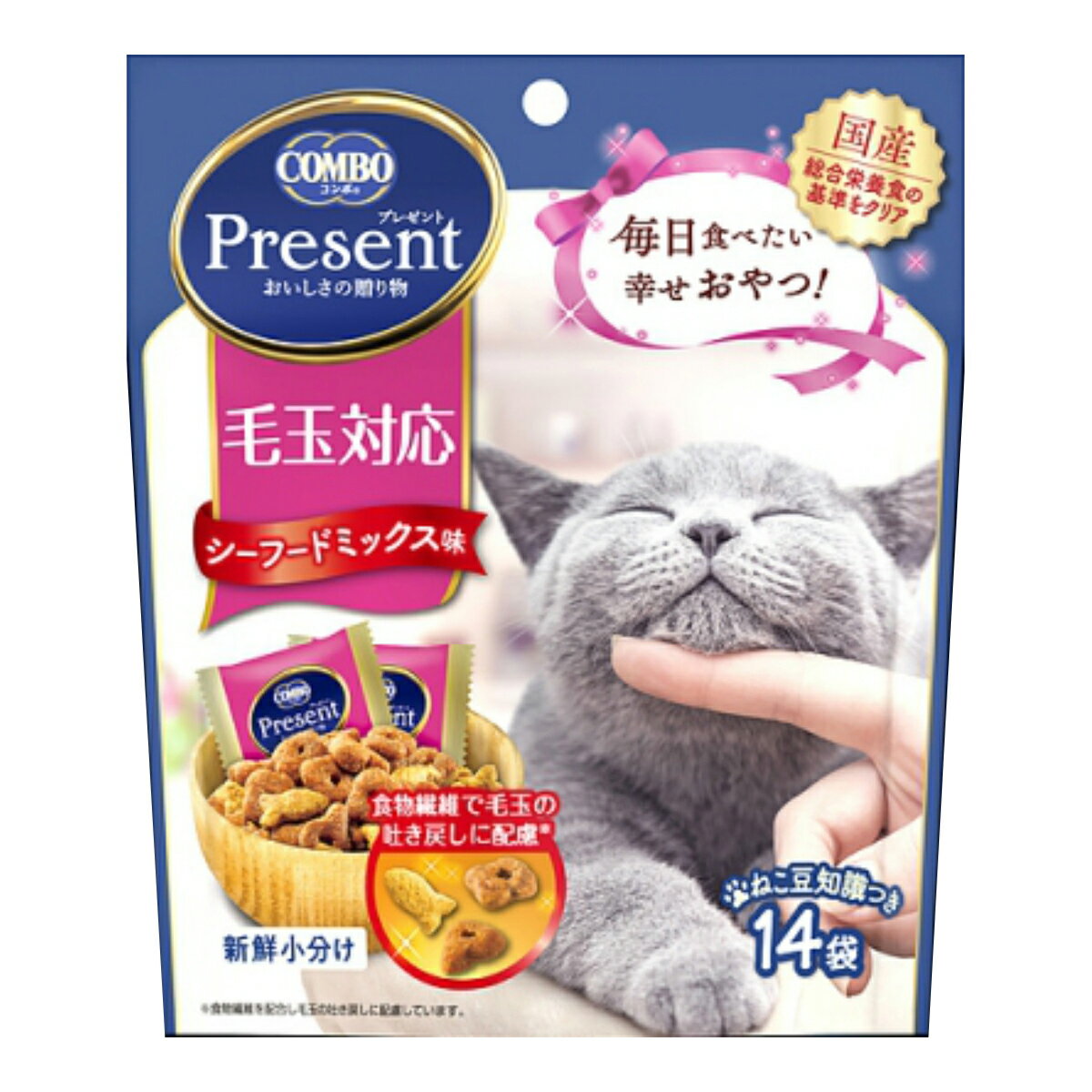 【送料込】日本ペットフード コンボ プレゼント 猫 おやつ 毛玉対応 14袋入 キャットフード 1個