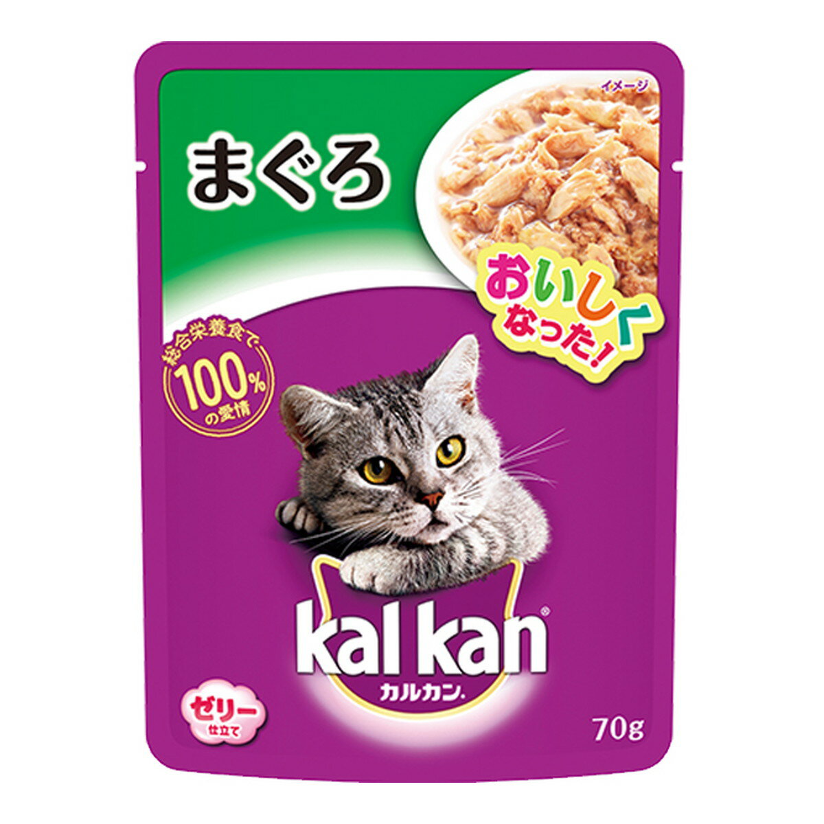 【送料込】マースジャパン カルカン パウチ ゼリー仕立て まぐろ 1歳から 70g 1個