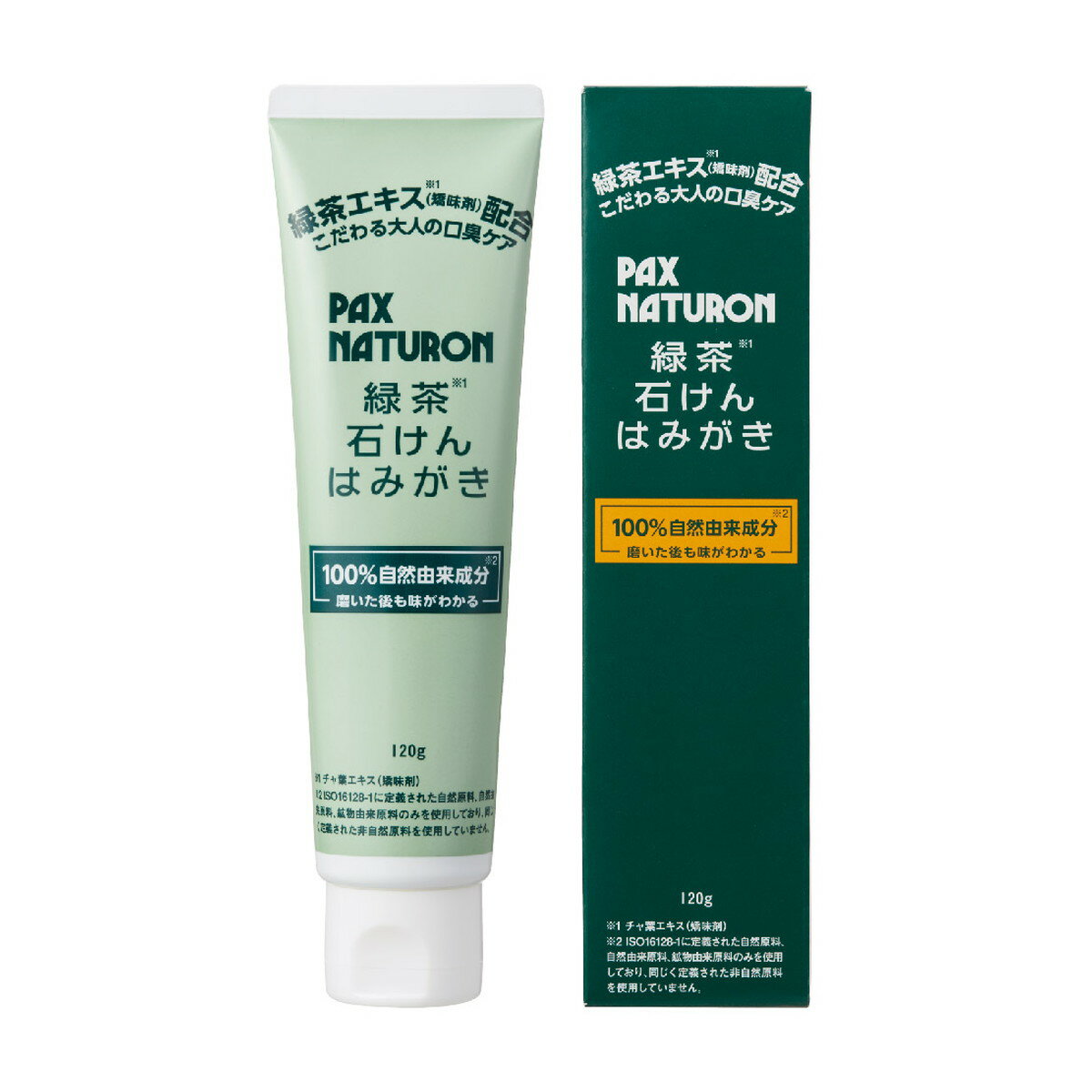 【送料込】太陽油脂 PAX NATURON パックス ナチュロン 緑茶 石けん はみがき 120g 1個