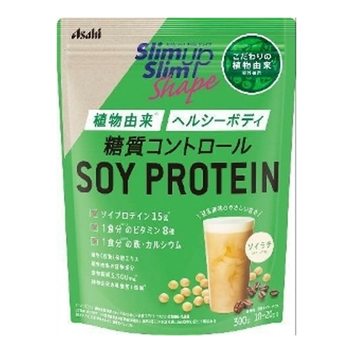 【送料込】アサヒグループ食品 Slimup Slim スリムアップスリム シェイプ 糖質コントロール SOY PROTEIN ソイプロテイン 300g 1個