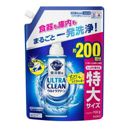 【送料込・まとめ買い×6個セット】花王 食器洗い乾燥機専用 キュキュット ウルトラクリーン すっきりシトラスの香り つめかえ用 1100g 食洗機用 詰替え